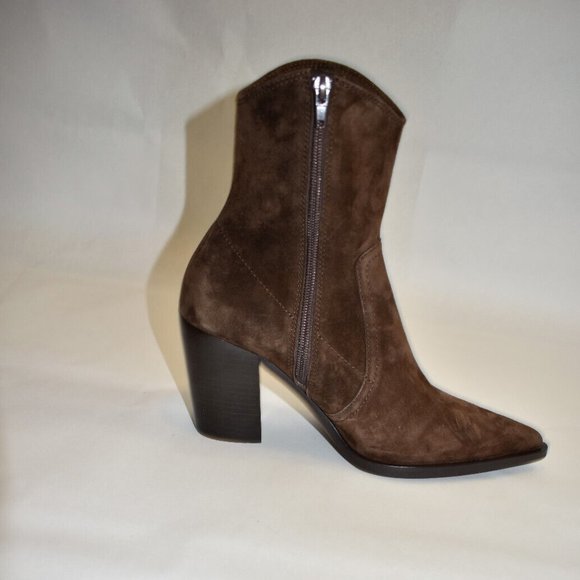 New! JEFFREY CAMPBELL Jolena Western Bootie Brown Suede Size 10 DD294 - Picture 5 of 7